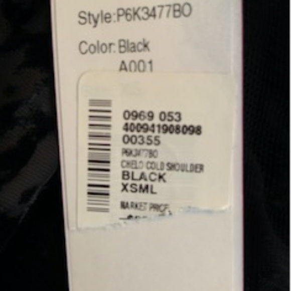 Parker Chelo Cold Shoulder Black Velvet Blouse - Picture 5 of 5